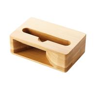 Wood Phone Speaker Amplifier, Natural Loudspeaker MiniMegaphone Cell Phone Stand, Wooden Sound Amplifier Stand Holder, NaturalBamboo Wooden Cell Phone Holder For Women Men