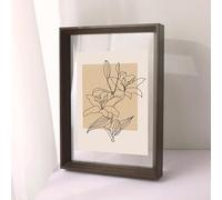 Wood Photo, Floating Frame Double Sided, Double Glass Picture Frame Display Photo, A4 Wooden Frame, Scratch-Resistant, Clear, Dust-Proof, For Home Restaurant Decoration