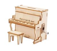 Wood Piano Model Kits For Adults - Music Box Model Craft Set, 3D Jigsaw Assembly Hobby Kit | Decorative Construction Designed Living Room Bedroom Desk Shelf Home Display Musical DIY Project Adult