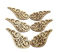 Wood Pieces,10Pcs 6x2.5cm Angel Wings Wood Slices Wooden Cutouts Unfinished Wooden Craft Embellishments Gift Ornaments Decoration Style 1