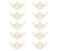 Wood Pieces,10Pcs Wood Carving Decoration Wooden Slices Angel Wings Scrapbook Graffiti Button Accessories Home Decor Style 5