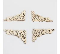 Wood Pieces,10Pcs Wood Carving Decoration Wooden Slices Angel Wings Scrapbook Hand-Made Graffiti Button Accessories 5.2x2.2cm