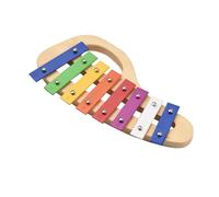 Wood Pine Xylophone 8-Note Glockenspiel 3mm Colorful Aluminum Plate Percussion Musical Instrument