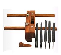 Wood Planer/Rabbet Plane, Hand Planer for Woodworking, DIY Plough Plane with Adjustable Slot Grooving - 5 Blades