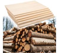 Wood Plank Hardwood Board, Pack of 6 Unfinished Paulownia Rectangle Wood Boards 0.5-0.8 in Thick for DIY Projects(100x45 cm,1.2 cm)