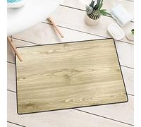 Wood Plank Inlet Outdoor Door mat, Wood Plank Texture Print, Soft, dust and Stain Resistant, Fast Absorbing Entrance Door mat, W23.6 x L35.4 Inch
