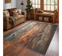 Wood Plank Rug, Rustic Vintage Weathered Wood Grain Area Rug 120x200cm, Machine Washable Rug for Living Room, Bedroom, Non Slip Soft Carpet, Country Style Home Decor & Gifts D#1223