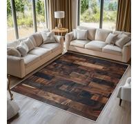 Wood Plank Rugs Living Room Large 80x150, Rustic Farmhouse Area Rugs for Bedroom, Patterned Short Pile Non Slip Machine Washable Carpet, Home Decor C-M7