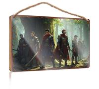 Wood Plaques For Crafts Heroes Of The Forest: A Fantasy Adventure Wooded Sign Garden Gifts Hanging Bathroom Sign(20X30CM)