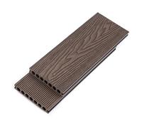 Wood-Plastic Composite Deck Tiles, Interlocking Patio Flooring for Outdoor Use, Waterproof WPC Tiles for Garden, Balcony, Poolside