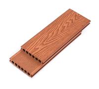 Wood-Plastic Composite Deck Tiles, Interlocking Patio Flooring for Outdoor Use, Waterproof WPC Tiles for Garden, Balcony, Poolside