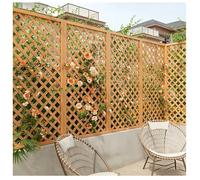 Wood Plastic Composite Lattice Fence Panels, Outdoor Privacy Screen, Decorative Trellis for Climbing Plants, Patio Barrier & Balcony Divider