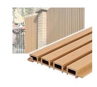 Wood Plastic Privacy Fence Screen - Outdoor Composite Panels, Wind and Water Resistant Exterior Wall Decoration Barrier for Garden, Patio, Backyard