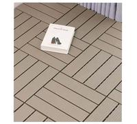Wood-plastic Splicing Floor Panel for Outdoor Balcony Terrace Garden Anti-corrosion DIY Matching Flooring Textured Decking A 30 * 30 * 2cm