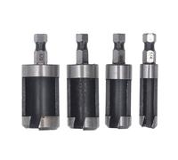 WOOD PLUG CUTTER SET EFFICIENTLY DRILL CONCEALED SCREW HOLES SEAMLESSLY CREATING SMOOTH WOODWORKING JOINTS COMPACT PORTABLE