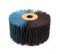 Wood Polishing Wheel 118x60mm Wire Drum Abrasive Brush with 120 to 600 Grit Emery Cloth for Engraved Curved Surfaces and Resin Craft Finishing (150Grit)