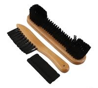 Wood Pool Table Brush Set with Cleaning Cloth, 2pcs Billiard Table Cleaner Accessories for Sweeping Dust and Stains in Home Club Game Room(9inch)