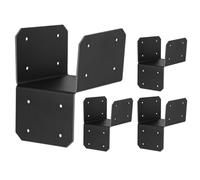 Wood Post Brackets - 4 Piece Beam Connector, Roof Tie Header, High Load Sleeve | Premium Reliable Brace Accessory for pergola Fence pavilions Log Cabin Backyard Deck Woodworking Structural