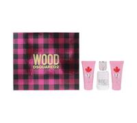 DSQUARED2 WOOD FOR HER GIFT SET 50ML EDT + 50ML BODY LOTION + 50ML SHOWER GEL