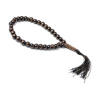 Wood Prayer Beads Islamic Natural 8mm Wooden Beads Authentic Indonesian Beads Counter Rosary Tasby Mibaha Wooden Beads for Crafts