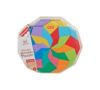 Fisher-Price Preschool Toy Wooden Puzzle with Mandala Geometric Design, 40 Wood Pieces for Kids Ages 3+ Years, HXT94