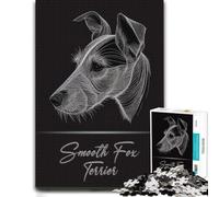 Wood Puzzle, Adult Jigsaw, Smooth Fox Terrier, 1000 Pieces | For home use: Puzzle for Adults - clear printed details for easier visual matching in spare time.