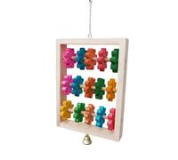 Wood Puzzle Block Bird Swing Chewing Toy Hanging Climbing Perch Training Cage Accessories For Parrots Play Activity Bird Cage Climbing Toy For Pet Parrots