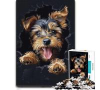 Wood Puzzle Challenge, Adults, Welsh Terrier Dog, 1000 Pieces | Piece-by-piece progress - a clear build method alone or together.