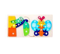 Wood Puzzle Toy Handhold Animal Growth Puzzle Learning Toy Teaching Educational Board Game Parent-Child Activity Educational Boys And Girls