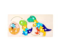 Wood Puzzle Toy Handhold Animal Growth Puzzle Learning Toy Teaching Educational Board Game Parent-Child Activity Educational Boys And Girls