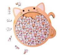 Wood Puzzles Adult,Interactive Educational Toys | Cute Animal Toys Jigsaw Puzzles,for Kids Adults Home Camping Party Favors Birthday Christmas Holiday Family Game Night