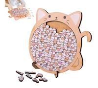 Wood Puzzles Adult - Learning Games Cute Cat Dog | Irregular Cartoon Kids Puzzles Family Games,for Kids Home Camping Party Favors Birthday Christmas Family Game Night Travel