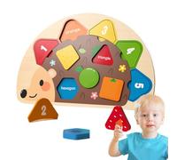 Wood Puzzles for Toddler 1-3, Wooded Hedgehog Toddler Learning Toys, Travel Games for Boy Girl Students Parent-child Interaction Home Playroom Family Classroom Friends