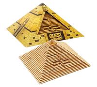 Wood Pyramid Puzzle Code Lock Box - 3D Brain Teaser Wooden Puzzle Game for Kids and Adults | Hidden Mechanism Lock Design, Smooth Polished Wood Construction, Interactive Problem Solving Activity