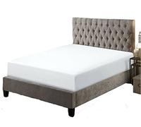 WOOD QUAIL Deep Fitted Sheets Easy Care Luxury Fitted BedSheet 144 Thread Count Soft Brushed Polyester Fabric Sheets (White, Single)