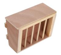 Wood Rabbit Hay Feeder Rack for Small Animal Cages Khaki | Wall Mount or Floor Use, Easy Refilling, Efficient Storage and Reduced Waste, Guinea Pig Hay Holder