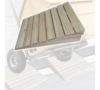 Wood Ramp for Home Steps, Portable Threshold Wheelchair Ramp, Lightweight Non-Slip Surface for Scooter, Walker, Cart - 6 Inch Rise, 14cm
