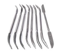Wood Rasp File Set Riffler Needle Tools Double Ended Hand Carbon Steel Curved Tools for Woodworking Plastic Crafts 8PCS