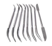 Wood Rasp File Set Riffler Needle Tools Double Ended Hand Carbon Steel Curved Tools for Woodworking Plastic Crafts 8PCS Wood Rasp File Set Needle Riffler Files Carbon Steel