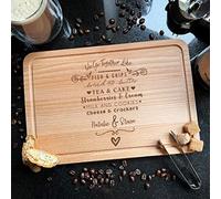 Wood Rectangle Heart Couple We Go Together Like Personalised Serving Board