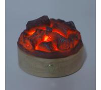 Wood Resin Artificial Flame LED Lamp Battery Operated Fake Charcoal Fire Pit Lamp Night Light for Home Decor
