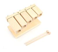 Wood Rhythm Blocks, Clear Texture Wood Percussion Block Percussion Rhythm Instrument Wood Color for Yoga for Temples