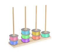 Wood Ribbon Organizer, Ribbon Storage Rack Ribbon Spool Holder Thread Spool Organizer for Sewing Storage Craft Room Yarn Florist Arts Wrapping Craft Gift