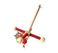 Wood Rotating Bird Stand Toy for Small Winged Comrades, Fun