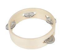 Wood Round Single Row Tambourines Handheld Percussion 6inch Tambourine Musical Instrument Adults Kids