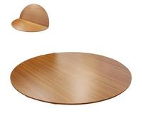 Wood Round Table Top, Large Circle Folding Tables, Two-Fold Foldable Surface, Ftable Top Extender Without Legs, for Dining Room, Party(A,1.4m)