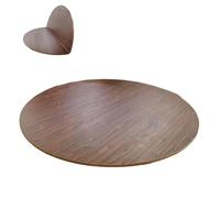 Wood Round Table Top, Large Circle Folding Tables, Two-Fold Foldable Surface, Ftable Top Extender Without Legs, for Dining Room, Party(D,1.4m)