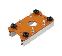 Wood Router Base Slotting Bracket 2 in 1 Fastening Guide for 65mm Trimmer Modifiable from 0 to 5cm Thickness for Cabinet Closet Furniture Grooving Chamfering(A)