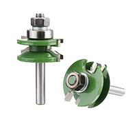 Wood Router Bit Set 2Pcs 8mm Shank Tenon Router Bit Cabinet Door Panel Milling Woodworking Cutter