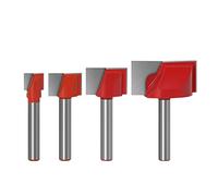 Wood Router Bit Set 6/8mm Shank Cleaning Bottom Engraving Router Bit Woodworking Tool Solid Wood Milling Cutter End Mill 18mm 20mm 30mm 32mm(6pcs 8mm one Set)